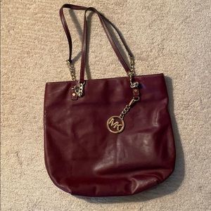 Michael Kors Maroon Tote Purse